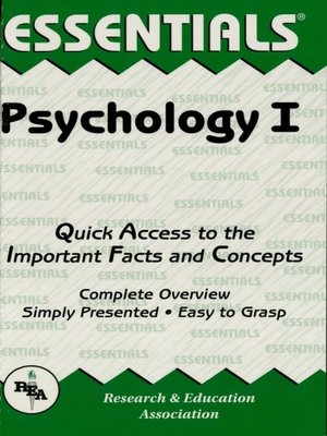 cover image of Psychology I Essentials
